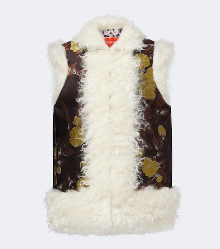 Veste sans manches en jacquard à fleurs - La DoubleJ - Modalova