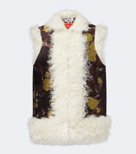 Veste sans manches en jacquard à fleurs - La DoubleJ - Modalova