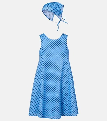 Ensemble robe et foulard Betsie en coton à carreaux - Montce - Modalova