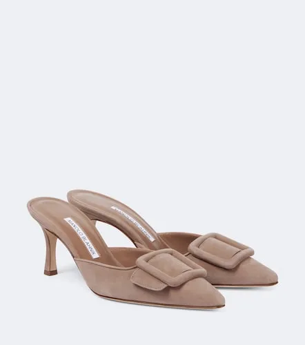 Mules Maysale 70 en daim - Manolo Blahnik - Modalova
