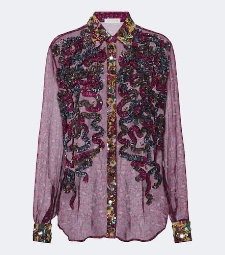Chemise à broderies et ornements - Dries Van Noten - Modalova