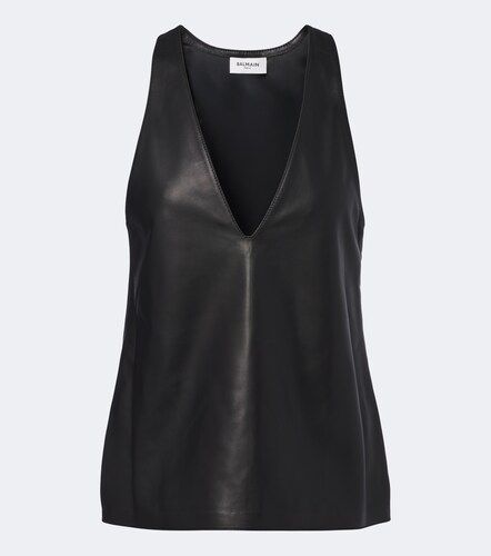 Balmain Top en cuir - Balmain - Modalova