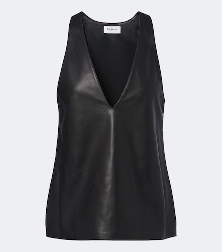 Balmain Top en cuir - Balmain - Modalova