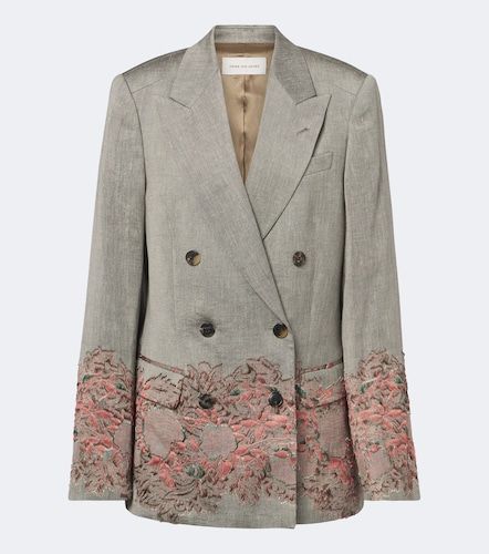 Blazer en lin et coton mélangés - Dries Van Noten - Modalova
