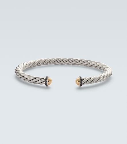 Bracelet Cable en argent sterling et or 14 ct et diamants - David Yurman - Modalova