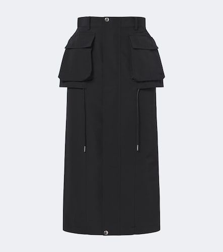Sacai Jupe midi en coton mélangé - Sacai - Modalova