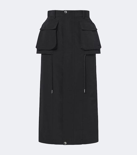 Sacai Jupe midi en coton mélangé - Sacai - Modalova