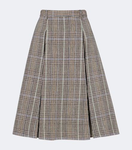 Jupe midi en laine à carreaux - Acne Studios - Modalova