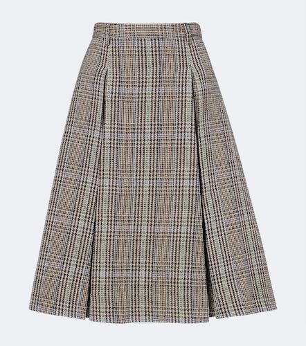 Jupe midi en laine à carreaux - Acne Studios - Modalova