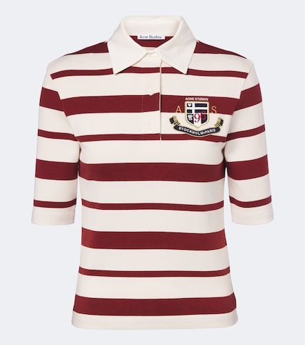 Polo en coton mélangé à rayures - Acne Studios - Modalova