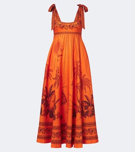 Alémais Robe midi Boathouse en lin à imprimé - Alemais - Modalova