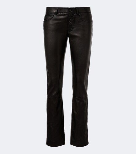 Gucci Pantalon droit en cuir - Gucci - Modalova