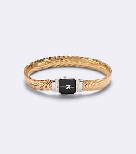 Bracelet Feelings en or 18 ct, émail noir et diamants - Nikos Koulis - Modalova