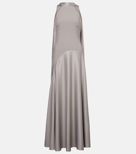 Robe longue Cece en satin et crêpe - Solace London - Modalova