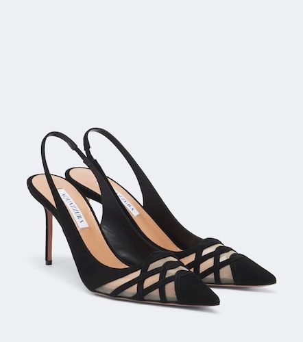 Escarpins slingback Perfect Match en daim - Aquazzura - Modalova