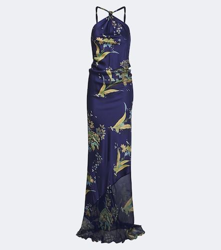 Robe longue Charli en soie mélangée - Staud - Modalova