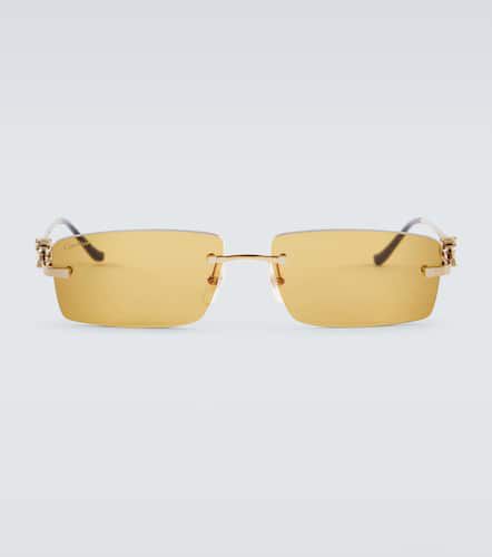 Lunettes de soleil rectangulaires CT0430S - Cartier Eyewear Collection - Modalova