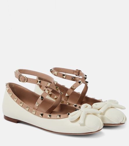Ballerines Rockstud en cuir - Valentino Garavani - Modalova