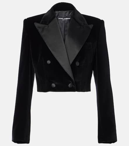 Veste de smoking raccourcie en velours - Dolce&Gabbana - Modalova