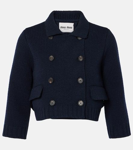 Miu Miu Manteau en laine raccourci - Miu Miu - Modalova