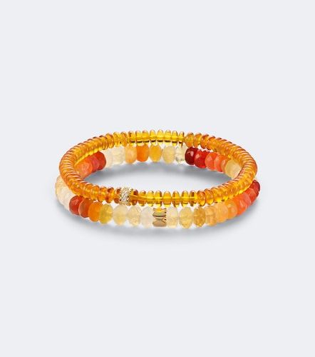 Bracelet en or 14 ct et pierres précieuses - Sydney Evan - Modalova