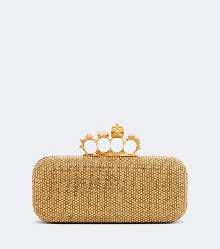 Pochette Knuckle en cuir à ornements - McQueen - Modalova