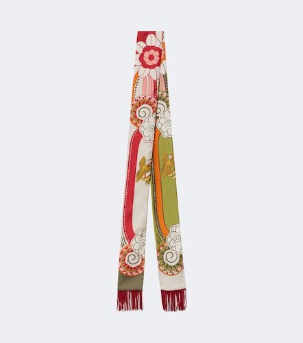 Foulard en soie imprimé à franges - La DoubleJ - Modalova