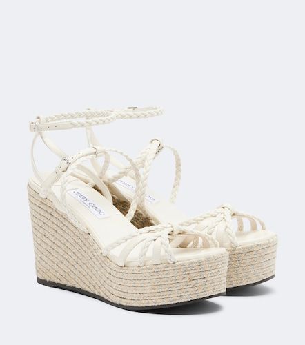 Sandales compensées Nyra en cuir - Jimmy Choo - Modalova