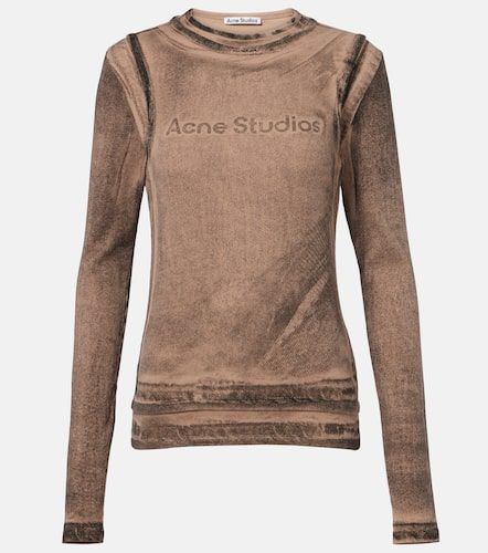 T-shirt en coton mélangé à imprimé - Acne Studios - Modalova