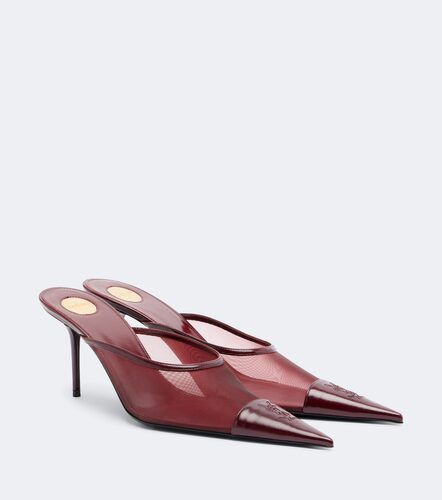 Mules Renée en cuir et mesh - Saint Laurent - Modalova