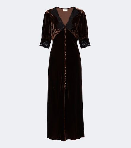 Robe midi Simone en velours à dentelle - Rixo - Modalova