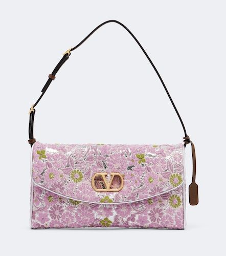 Sac porté épaule DeVain Small à fleurs - Valentino Garavani - Modalova