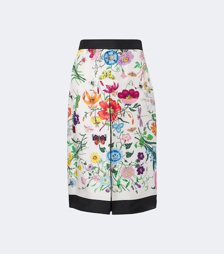Jupe-culotte Flora en soie - Gucci - Modalova
