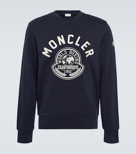Sweat-shirt en coton mélangé à logo - Moncler - Modalova