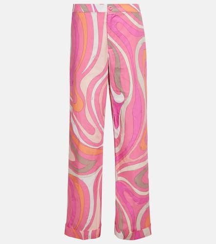 Pantalon ample Marmo imprimé en coton - Pucci - Modalova