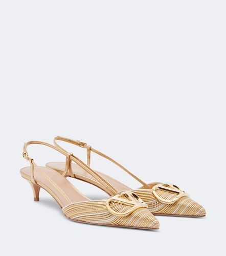 Escarpins slingback VLogo en cuir - Valentino Garavani - Modalova
