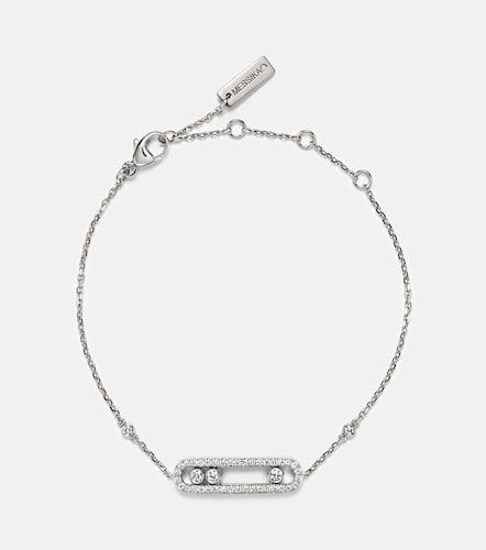 Bracelet Baby Move en or blanc 18 ct et diamants - Messika - Modalova