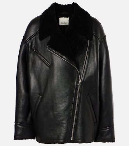 Manteau Adelina en cuir et shearling - Isabel Marant - Modalova