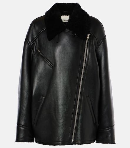 Manteau Adelina en cuir et shearling - Isabel Marant - Modalova