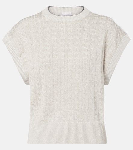 Pull torsadé en coton mélangé - Brunello Cucinelli - Modalova