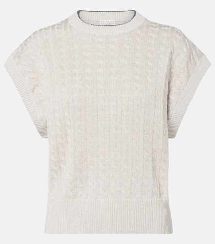 Pull torsadé en coton mélangé - Brunello Cucinelli - Modalova