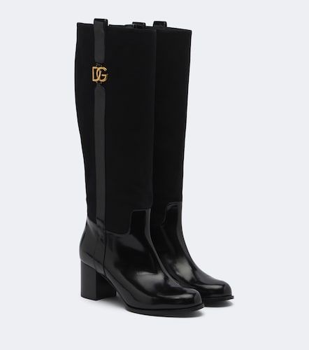Bottes DG en daim et cuir - Dolce&Gabbana - Modalova