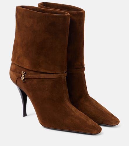 Bottines Vicky 90 en daim - Saint Laurent - Modalova