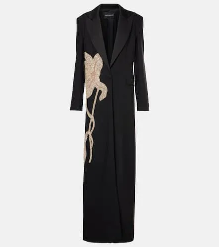 Robe blazer en laine mélangée à ornements - Costarellos - Modalova