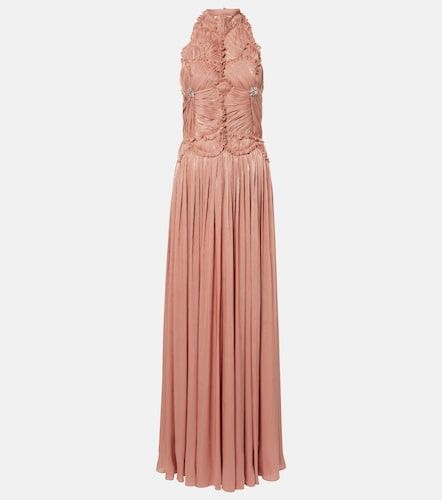 Robe en georgette à ornements - Costarellos - Modalova