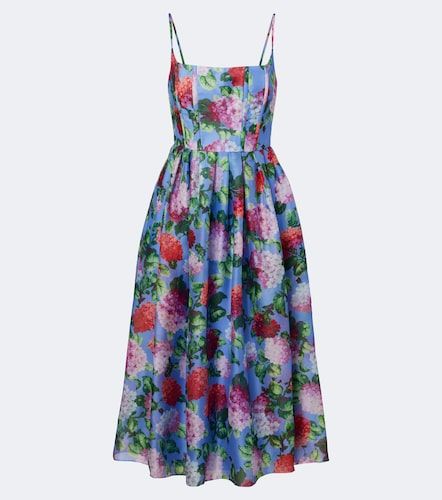 Robe de cocktail en soie à fleurs - Carolina Herrera - Modalova