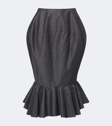 Jupe midi Palmier en coton et mohair - Jacquemus - Modalova