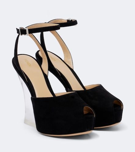 Fendi Sandales à plateau en daim - Fendi - Modalova