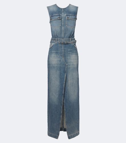 Robe longue ceinturée en denim - Dries Van Noten - Modalova