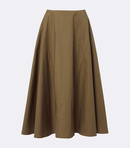 Jupe midi en popeline de coton mélangé - Tory Burch - Modalova